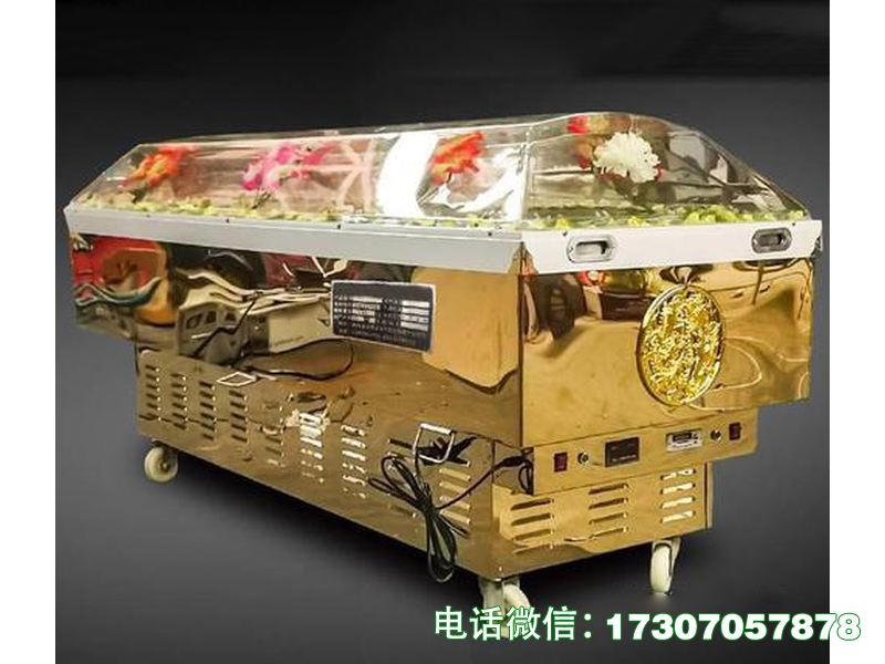 钛金冰棺采用高端钛金材质打造，外观华贵庄重，智能恒温制冷，适配高端灵堂、高端殡葬服务，兼具质感与核心保鲜功能。
