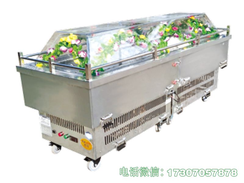 分体式水晶棺采用可拆分设计，搬运便捷，水晶盖板通透，制冷稳定，适配狭小场地、偏远地区殡葬场景，实用性与灵活性兼具。