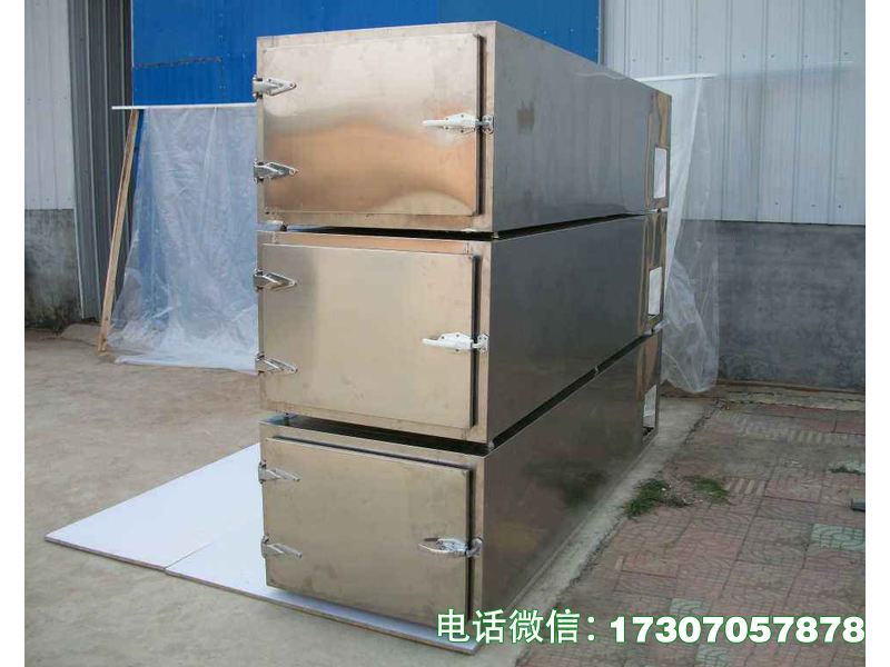 不锈钢冷冻存尸柜采用304不锈钢打造，制冷强劲、恒温稳定，适配殡仪馆遗体短期冷冻保存需求。